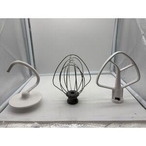 Stand Mixer Attachments Set 3pcs Whisk Dough Hook Flat Beater for Kitchen Aid